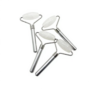 High Quality White <b>Jade</b> <b>Roller</b> Massage <b>Roller</b> Custom logo Face Massager - Product Image 1