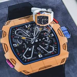 Reloj Mecánico de Alta Calidad <span class=keywords><strong>35</strong></span> <span class=keywords><strong>03</strong></span>, Diseño en Contraste Blanco y Amarillo, Reloj de Hombre de Alta Gama, Resistente al Agua, Reloj Mecánico de Negocios - Product Image 2