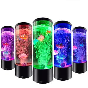 Modern color-change rocket lava motion lamp camera da letto luci notturne portatili in acrilico