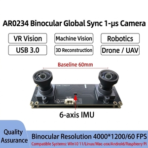 กล้อง ZYKD USB3.0 แบบเลนส์คู่ ความละเอียด 4000x1200 ซิงโครไนซ์เฟรมพร้อมกัน ระบบ IMU 6 แกน พร้อมข้อมูลเวลาการถ่ายภาพ 2060k เฟรม - Product Image 3
