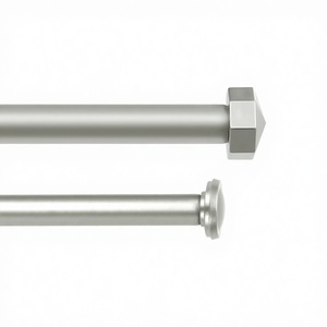 Tringles à rideaux doubles réglables de 5/8 po de diamètre, de forme octogonale et avec embouts, en longueurs de 28 à 48 po, 48 à 84 po, 84 à 120 po - Product Image 1