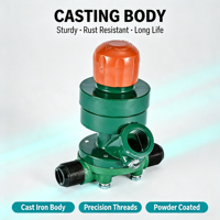 Born Machinery Vanne de contrôle de sable pneumatique empilable à 3 voies en fonte verte, filetage externe 40 mm, pour armoire métallique et décapage de rouille