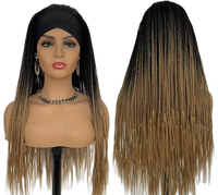 Perruque longue sans colle de 26 pouces avec bandeau, en fibre haute température, lisse, pour femme, fabriquée à la machine, extension de cheveux résistante à la chaleur 150%