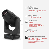 Module LED 680W à luminosité ultra-élevée 6500K 7-42 à gradation linéaire, Lumières laser à contrôle intelligent DMX512 850W, Garantie 3 ans