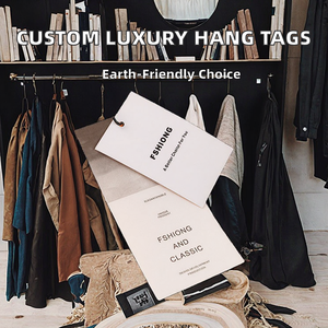 Fashion Custom Texture & Logo Eco-Friendly Paper Hang Tags Multi-Layered Luxury Garment Price Tags for Shoes and Bags - Product Image 2