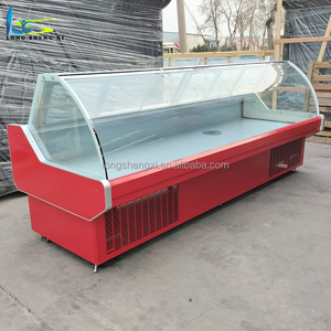 Vitrine de refroidisseur de viande Épicerie Équipement de réfrigérateur Ascenseur Verre Boucherie Équipement de boucherie - Product Image 6