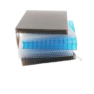 Factory Fast Delivery 4mm 6mm 8mm 10mm Cellular UV Protection Honeycomb Polycarbonate Hollow Sheet