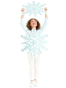 Costume de Flocon de Neige pour Enfants, Tenue de Noël Scintillante pour Filles, Robe de Fête Thème <span class=keywords><strong>Reine</strong></span> <span class=keywords><strong>des</strong></span> <span class=keywords><strong>Neiges</strong></span>, Taille Unique - Product Image 3