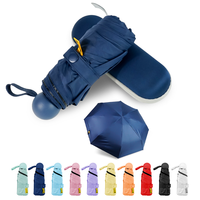 Portable en forme de capsule personnaliser coupe-vent Uv Double auvent 3-parapluie pliable pliant avec logo personnalisé