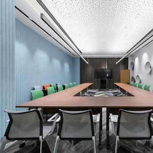 Panneaux acoustiques muraux 3D, design personnalisé, feutre PET |   NRC 0.85 Insonorisant, classe <span class=keywords><strong>de</strong></span> résistance au feu B1, pour studio, bureau, <span class=keywords><strong>cinéma</strong></span> - Product Image 2