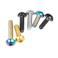 Vis à tête cylindrique en titane plaqué zinc M5x8/10/12/15/18/20/25/30mm, vis à tête Allen pour fixation de porte-bidon de vélo, 4 pièces