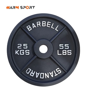 Nhà Máy Bán buôn biểu tượng tùy chỉnh phòng tập thể dục sức mạnh Đào Tạo 2.5-45 LB gang Đen Trọng lượng tấm - Product Image 4