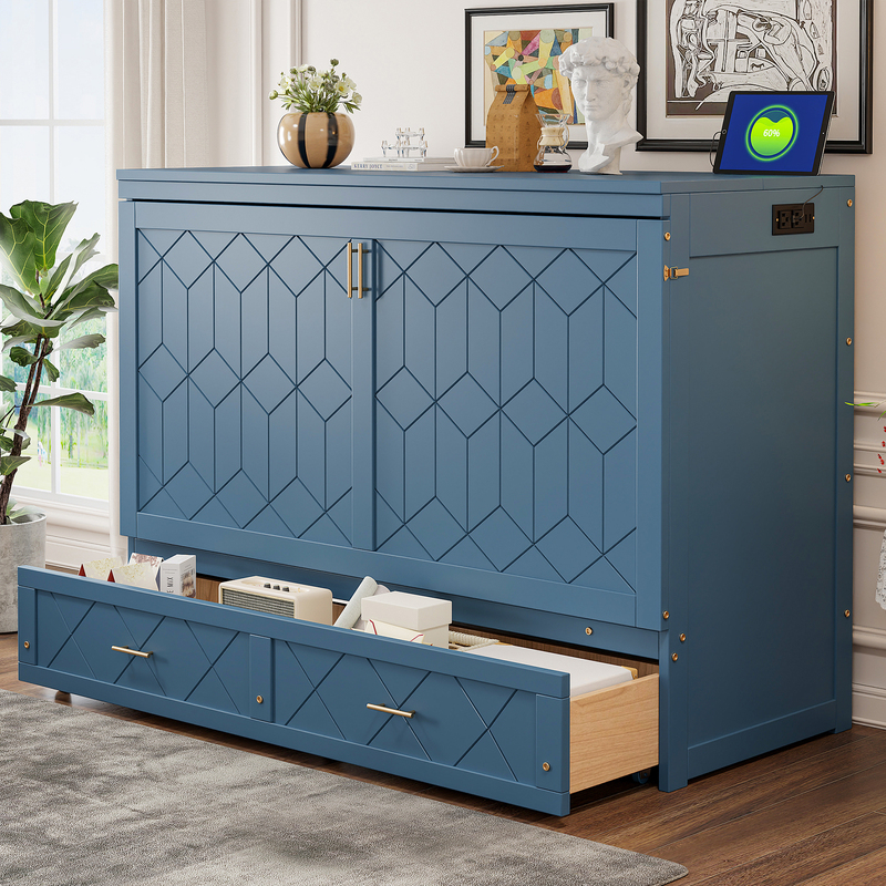 Oehome Queen Size Murphy Bed Wall