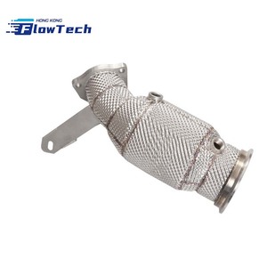 ท่อลง FlowTech คุณภาพสูง SS304 พร้อมแผ่นกันความร้อน สำหรับ Audi A6 A7 C8 2.0T ปี 2019-2024 - Product Image 5