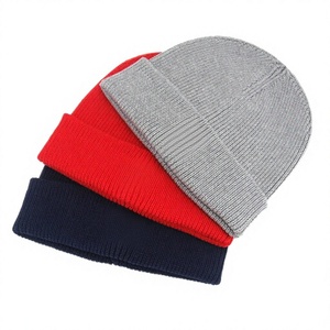Unisex Customized Solid Color Plain Beanie <b>Warm</b> Ski Winter Travel 100% Acrylic Breathable & Waterproof Adjustable Knitting <b>Hat</b> - Product Image 3