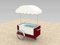 Mini chariot électrique Mobile chariot de nourriture de petit déjeuner de crème glacée chariot de hot-dog moderne chariot à gaufres à bulles à vendre