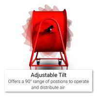 Ventilateur d'extraction industriel portable de 24 pouces (600 mm), haute vitesse, pivotant, souffleur d'air, ventilateur extracteur