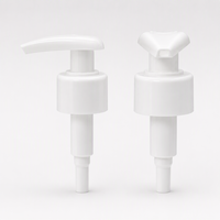 Tête de pompe à lotion en plastique blanc lisse 24/410 28/410 avec verrouillage gauche-droite pour emballage de produits de soin de la peau