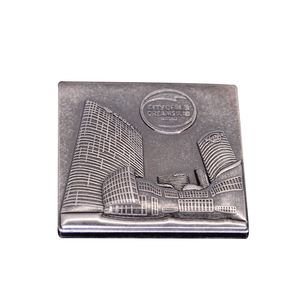 3D Copper-Zinc Alloy Metal Fridge Magnet City Souvenir Embossed Logo Fridge Magnet Souvenir Travel <b>Gift</b> Fridge Magnet - Product Image 2