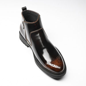 Chaussures Oxford pour hommes britanniques en cuir véritable imperméable, à bout fermé, faites à la main, pour mariage, formelles, décontractées, antidérapantes, avec boucles et sangles - Product Image 6