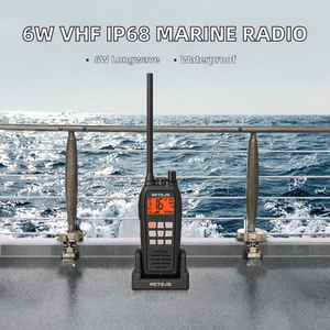 Radio marine portable 6W VHF flottante, étanche IP68, bidirectionnelle, avec suppression du bruit, alarme météo, ATIS, NOAA, Type-C, RM15 - Product Image 2