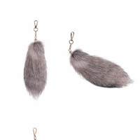 Petit porte-clés tendance en fourrure de renard de 12 cm, accessoire de sac, pendentif en peluche, accessoire de cosplay, pendentif de sac en fourrure de renard douce