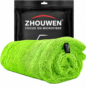 Toalla <span class=keywords><strong>de</strong></span> microfibra <span class=keywords><strong>de</strong></span> poliéster Zhouwen para lavado <span class=keywords><strong>de</strong></span> coches, súper absorbente, 1400 GSM, <span class=keywords><strong>de</strong></span> doble cara con bucle retorcido, paño <span class=keywords><strong>de</strong></span> detallado para secado <span class=keywords><strong>de</strong></span> coches - Product Image 6