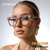 Gafas de Sol Cuadradas Extra Grandes con Protección Anti Luz Azul para Mujer y Hombre, Monturas Ópticas Retro, Gafas de Moda al por Mayor con Logotipo Personalizado