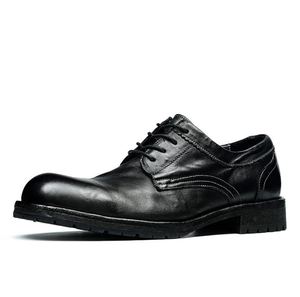 Zapatos de Negocios de Alta Gama - Zapatos de Hombre Elegantes de Cuero Genuino Suave, Estilo Oxford Casual y Formal, Suela Plana Antideslizante con Cordones - Product Image 6