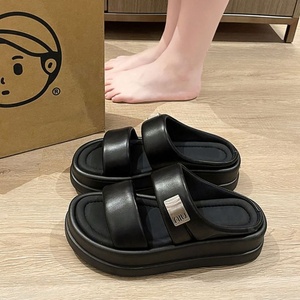 Summer New Style Platform Open Toe Casual Women's Slip on Outdoor Sandals <b>Low</b> Heel Thick Sole for Spring Autumn Beach Wear - Product Image 4