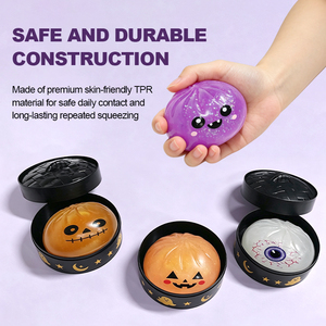 Jouet Squishy Géant Halloween Effet Doux au Toucher, Paillettes Effrayantes, Rebond Rapide, Surprise, Mini Matériau Pectine pour Filles - Product Image 3