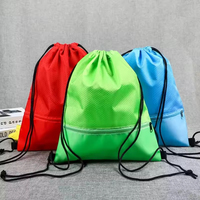 Sac à dos de sport personnalisé avec logo, pour la gym, le football, le basketball, en polyester imperméable, avec cordon de serrage et poche zippée