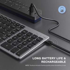 Clavier Bluetooth portable et fin, rechargeable, standard, pour ordinateur, fabriqué sur mesure - Product Image 3