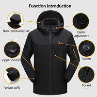 Veste Longue Chauffante 5V 2 4 9, Vêtement Intelligent Chauffant à Capuche USB pour Travail Sécurisé et Ski, Veste Auto-Chauffante