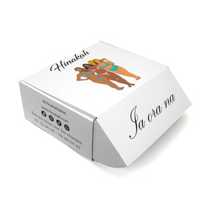 Cajas de embalaje de logotipo de impresión <span class=keywords><strong>B</strong></span> flauta gruesa tablero de tarjeta cajas de correo envío cartón personalizado traje de baño caja de embalaje para ropa - Product Image 4