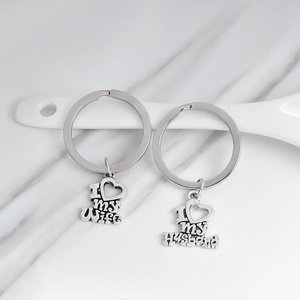 Quà Tặng Ngày Valentine Tôi Yêu Trái Tim Vợ Tôi Cặp Vợ Chồng Quà Tặng Quyến Rũ Túi Kim Loại Móc Chìa Khóa Chủ Thiết Kế Xe Móc Chìa Khóa - Product Image 4