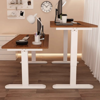 Bureau assis-debout électrique moderne 2026, réglable en hauteur, ergonomique, motorisé, avec plateau en noyer pour le bureau à domicile et le gaming