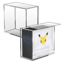 Boîte de présentation magnétique personnalisée avec protection UV à 99 % pour Prismatic Evolutions Elite Trainer ETB, boîte de rangement en acrylique pour collection