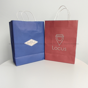 Thân thiện với môi trường tinh tế in logo tùy chỉnh Takeaway Túi mua sắm với tay cầm xoắn cho tiệm bánh & quán cà phê - Product Image 2