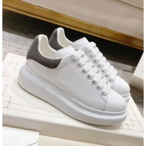 Zapatos Deportivos de Piel de Oveja con Cordones, Punta en Pico, Lujosos, Casuales, para Caminar, Tenis, Baloncesto, Moda, Tendencia, Color Sólido, Primavera, Otoño, Ligeros - Product Image 4