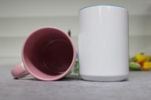 Tazas de cerámica personalizadas, de 15oz tazas de cerámica, sublimación artesanal <span class=keywords><strong>con</strong></span> <span class=keywords><strong>tu</strong></span> logotipo, fotos, regalos recubiertos - Product Image 5