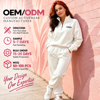Sweat-shirt pour femme à col montant et demi-zip, en molleton doux pour la peau, mélange de coton, coupe décontractée, style lounge et streetwear, personnalisable OEM