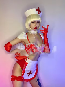 Костюм Gogo для женщин, взрослый, для Хэллоуина, вечеринок, сексуальный, для сценических выступлений, танцев, 100% полиэстер, бикини, униформа, фартук, для ночных клубов, диджеев, баров, с воротником - Product Image 2