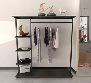 Espositore da Terra per Abbigliamento, Appendiabiti per Negozio, Scaffale in Ferro per Esposizione Abbigliamento Femminile - Product Image 6