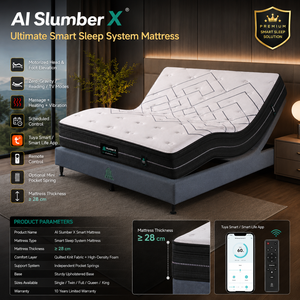 <span class=keywords><strong>Matelas</strong></span> intelligent réglable OEMODM AI avec massage par airbag, chauffage, base de lit électrique à gravité zéro, système de sommeil contrôlé par l'application Tuya - Product Image 1