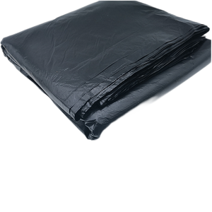 Heavy duty Disposable black color plastic garbage bag on roll for household