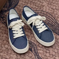 Chaussures en toile classiques personnalisées avec logo de marque en gros, Hambo pour hommes, rouge et bleu, chaussures de skate décontractées pour étudiants au quotidien