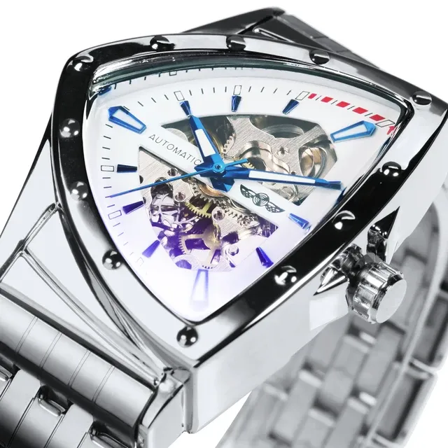 Winner  526 Wholesale Men Mechanical Watch Stylish Stainless Steel Waterproof Date Display Minimalist Business Watch