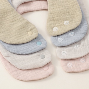 <span class=keywords><strong>Taini</strong></span> Home Bavoir imperméable en gaze de coton pur pour bébé, en forme de U, avec motif uni [lot de 2] - Product Image 4