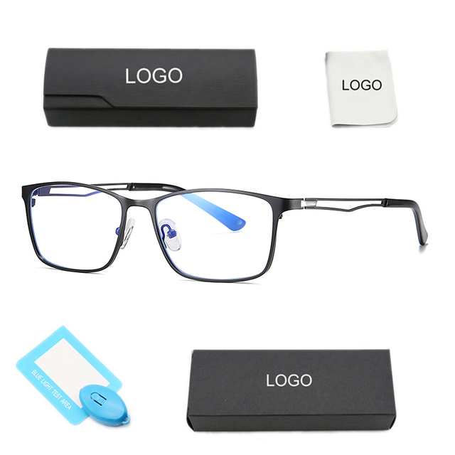 High Quality Metal Mens Gaming Computer Glasses Anti Blue Light Blocking Glasses